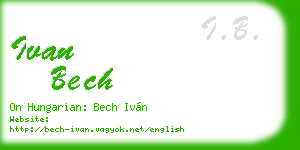 ivan bech business card