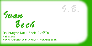 ivan bech business card